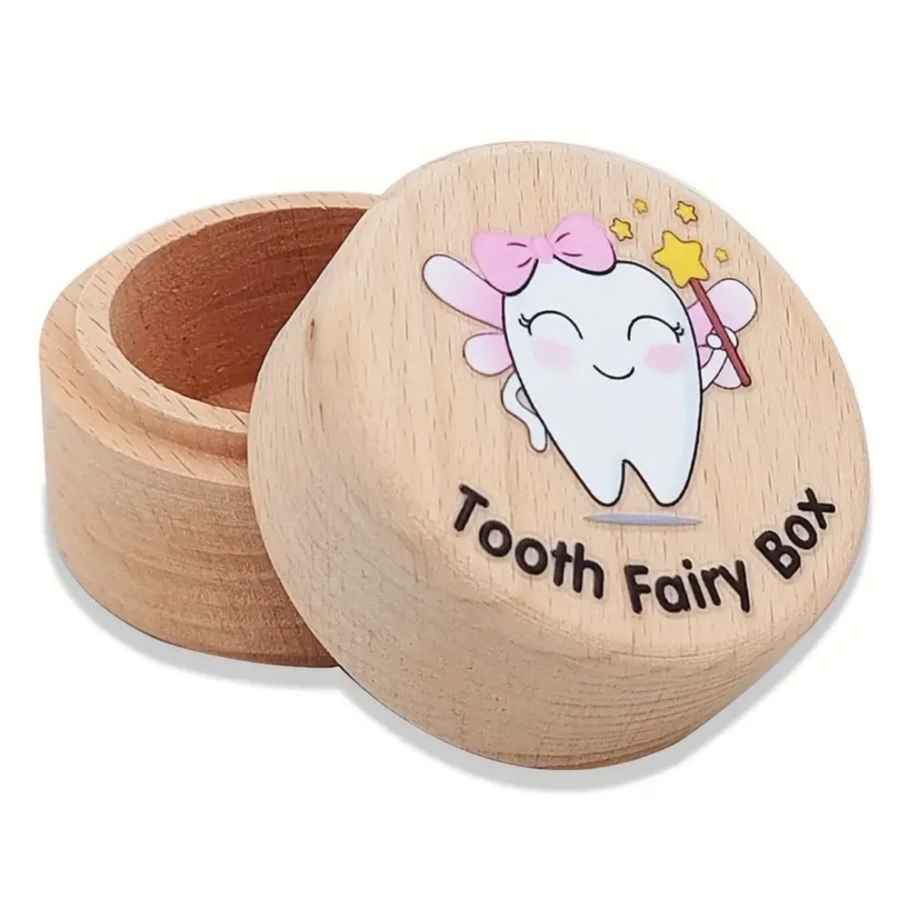 Tooth Fairy Wooden Box Tooth Fairy Keepsake Storage Box for Girls